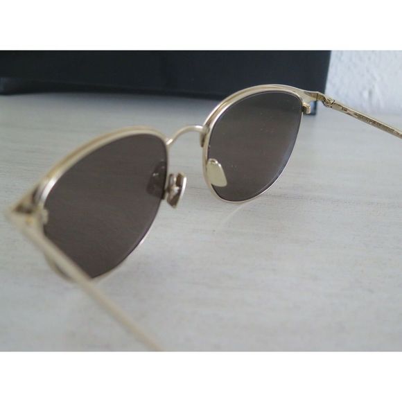 Saint Laurent Titanium SL148T 004 Gold Frame Sunglasses $499 - Picture 8 of 11
